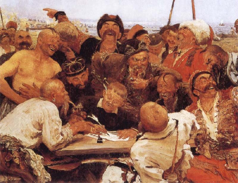 llya Yefimovich Repin Zaporozhian Cossacks oil painting image
